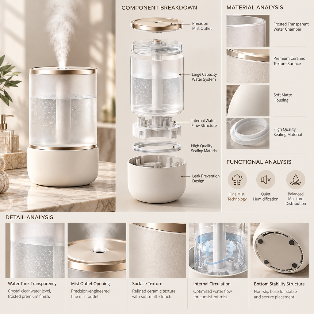 Norvessan™ Clear Tank Ultrasonic Humidifier