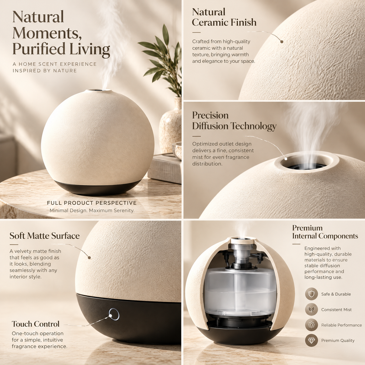 Norvessan™ Ceramic Aroma Mist Diffuser