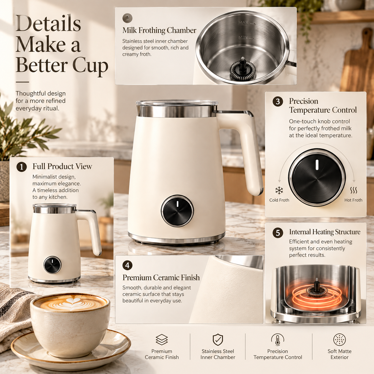 Norvessan™ Electric Milk Frother