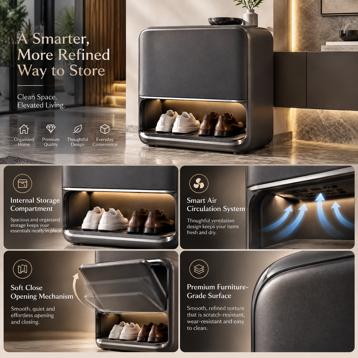 Norvessan™ Modern Shoe Storage Cabinet
